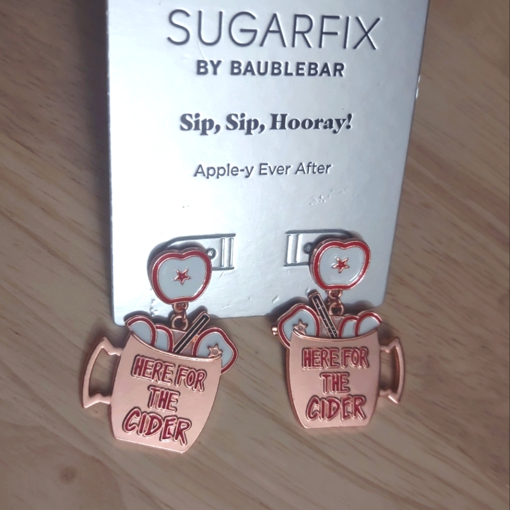 Sugarfix Baublebar Here for the Apple Cider Mug Charm Earrings Y2K